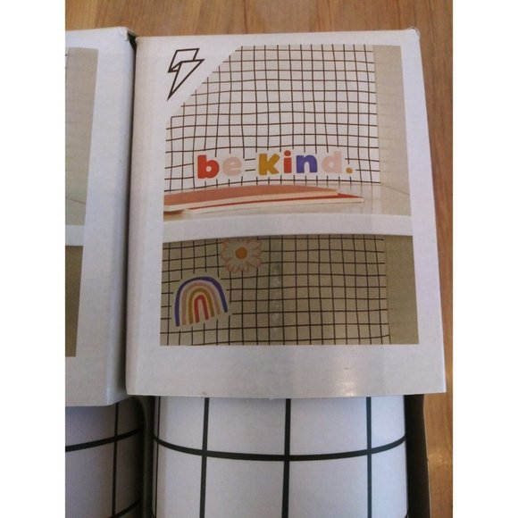 Paper Riot Co. Magnetic Locker Wallpaper Grid‎ Design Be Kind 2 Sheets 12"x18" - Picture 3 of 5